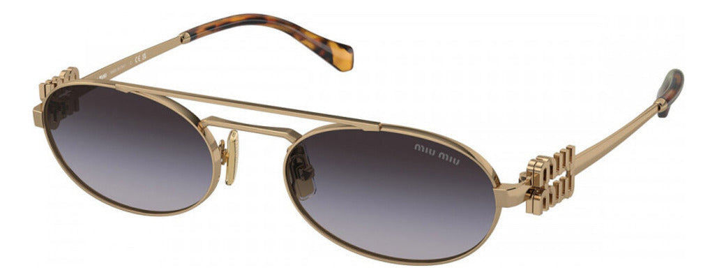 Gafas de Sol Miu Miu Doradas Mujer Lentes Azul MU54ZS