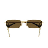 Gafas de Sol Gucci Doradas Unisex Lentes Marrón GG1600S