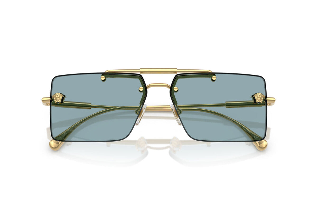 Gafas de Sol Versace Doradas Unisex Lentes Azules VE2245