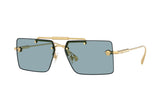Gafas de Sol Versace Doradas Unisex Lentes Azules VE2245