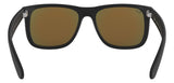 Gafas de Sol Ray Ban Justin Negras Unisex Lentes Naranjas RB4165