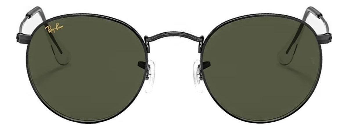Gafas de Sol Ray Ban Round Metal Negras Unisex Lentes Verdes Clásicos RB3447 - 91993150