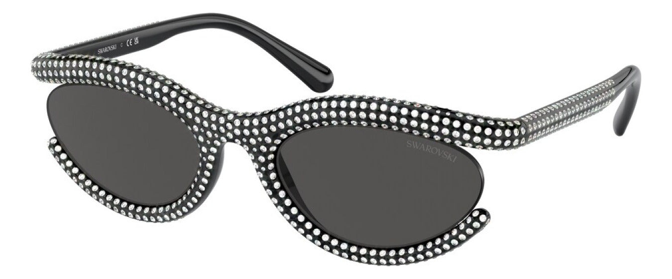 Gafas de Sol Swarovski Negras Mujer Lentes Grises SK6006