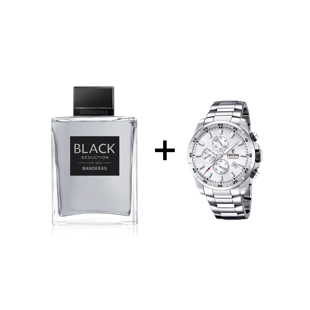 COMBO BLACK SEDUCTION + RELOJ FESTINA F20463/1