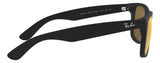 Gafas de Sol Ray Ban Justin Negras Unisex Lentes Naranjas RB4165