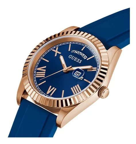 Reloj Guess Hombre Connoisseur. Reloj Silicona Azul GW0335G2