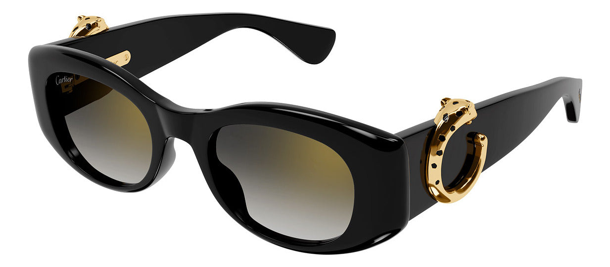 Gafas de Sol Panthère de Cartier Negras Mujer Lentes Grises CT0472S