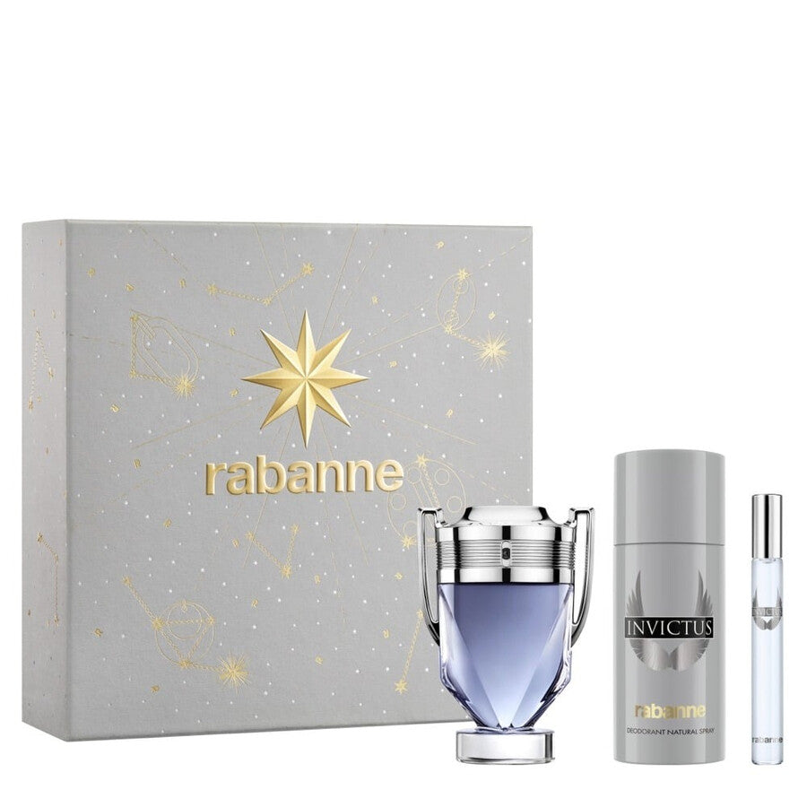 Set Rabanne Invictus Olympéa(Edt100+Deo150+Mg10 Hd25)