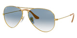 Gafas de Sol Ray Ban Aviador Doradas Unisex Lentes Azules Degradados RB3025L - 001/3F58