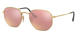 Gafas de Sol Ray Ban Doradas Unisex Lentes Rosa  RB3548N