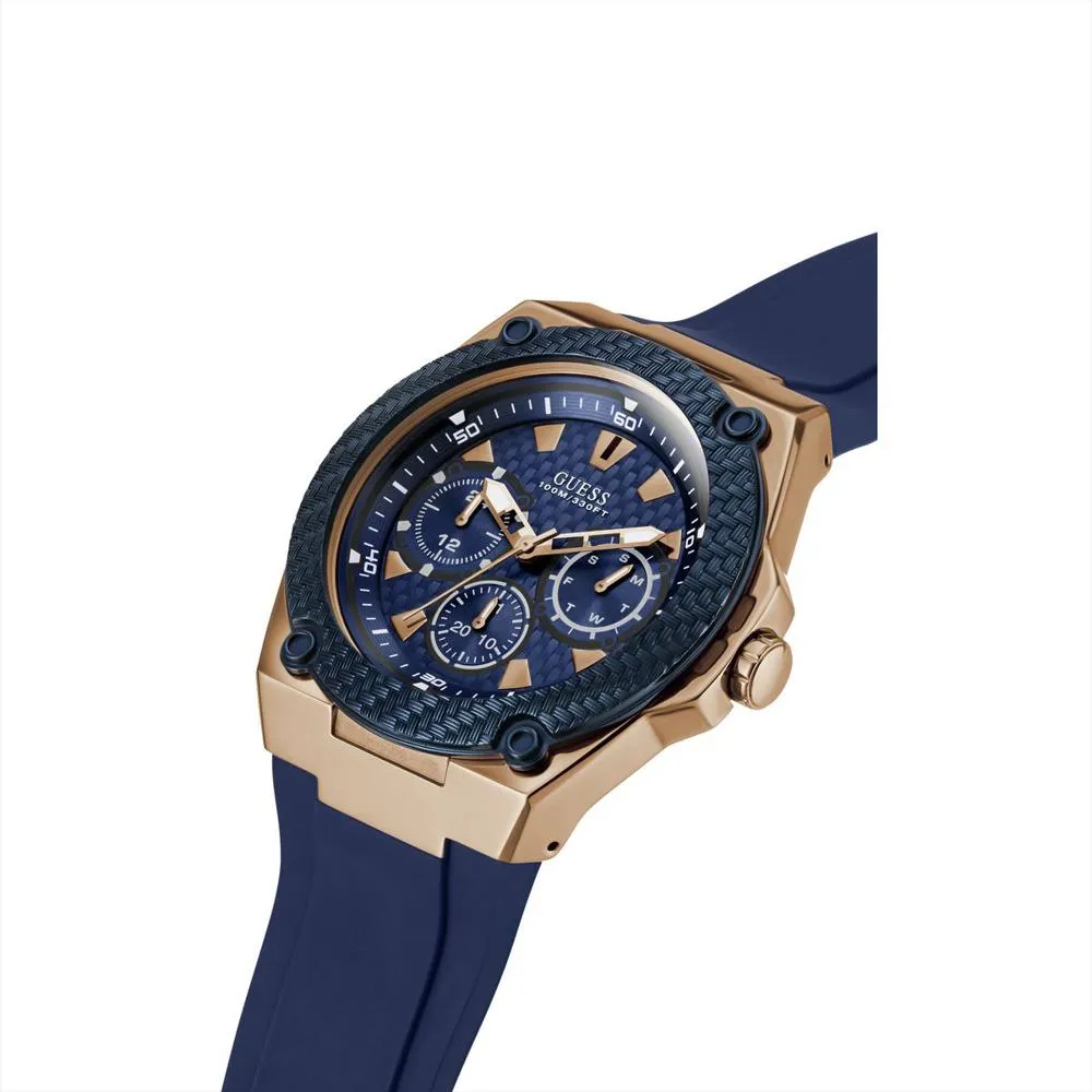 Reloj Guess Hombre Legacy. Relojes Silicona Azul W1049G2