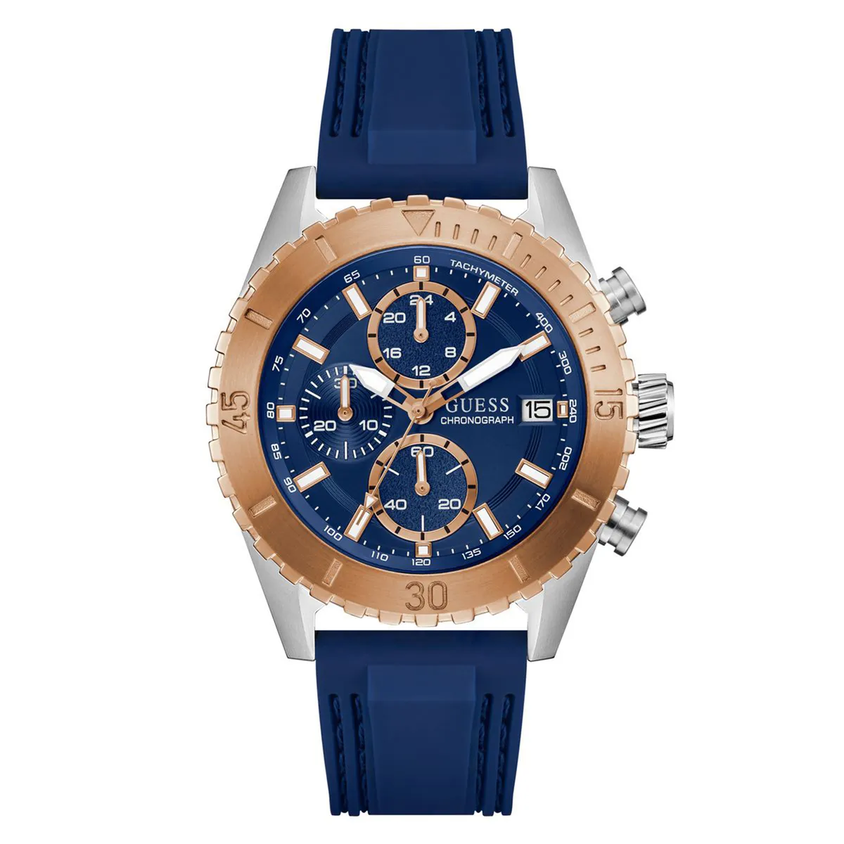 Reloj Guess Hombre Defender. Reloj Silicona Azul GW0967G4