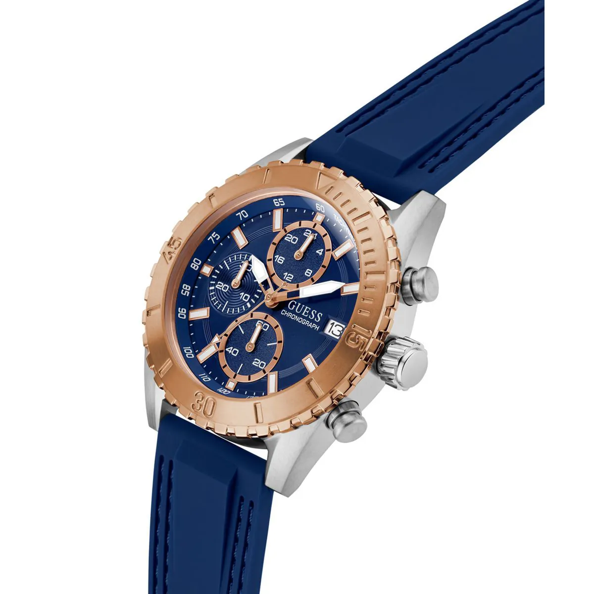 Reloj Guess Hombre Defender. Reloj Silicona Azul GW0967G4