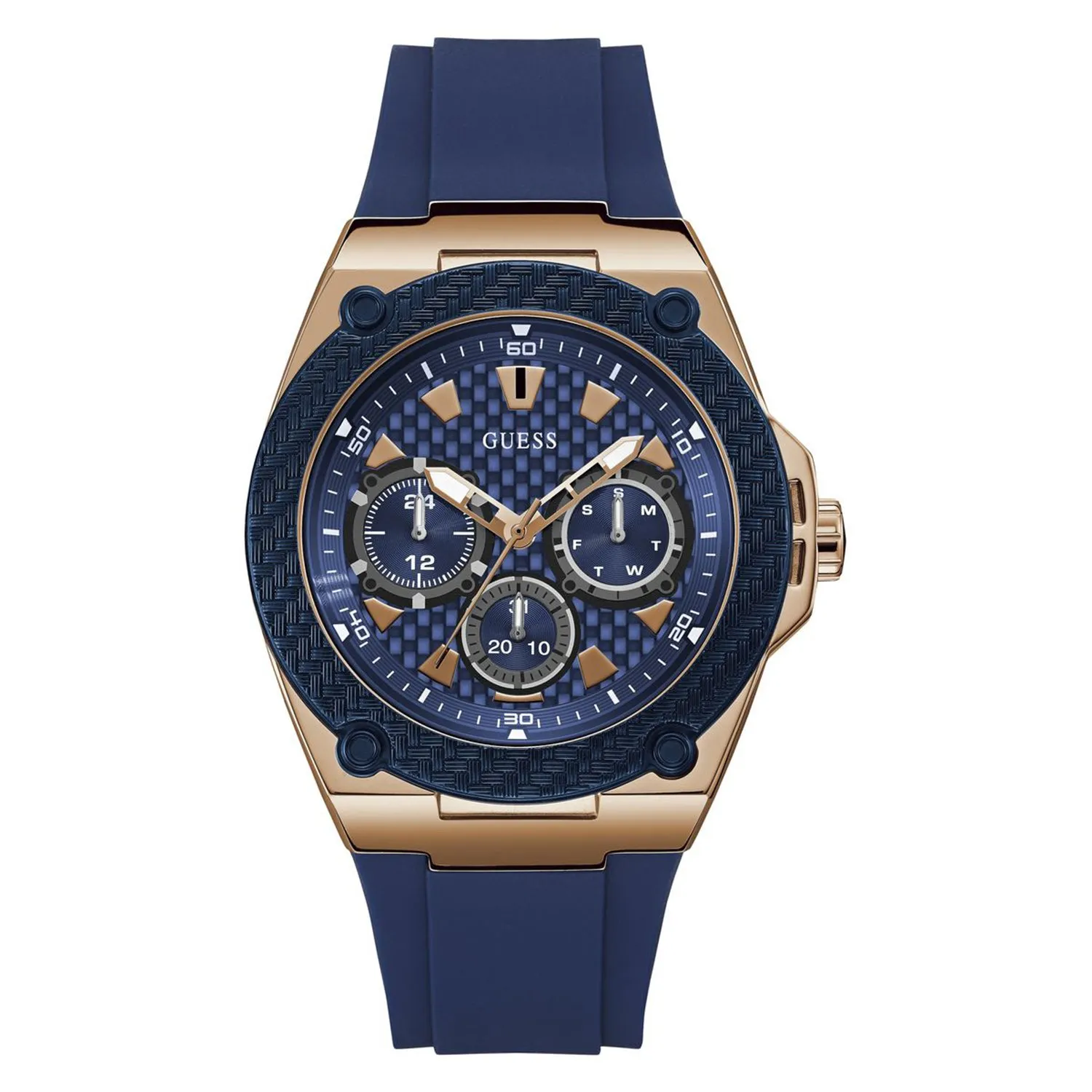 Reloj Guess Hombre Legacy. Relojes Silicona Azul W1049G2