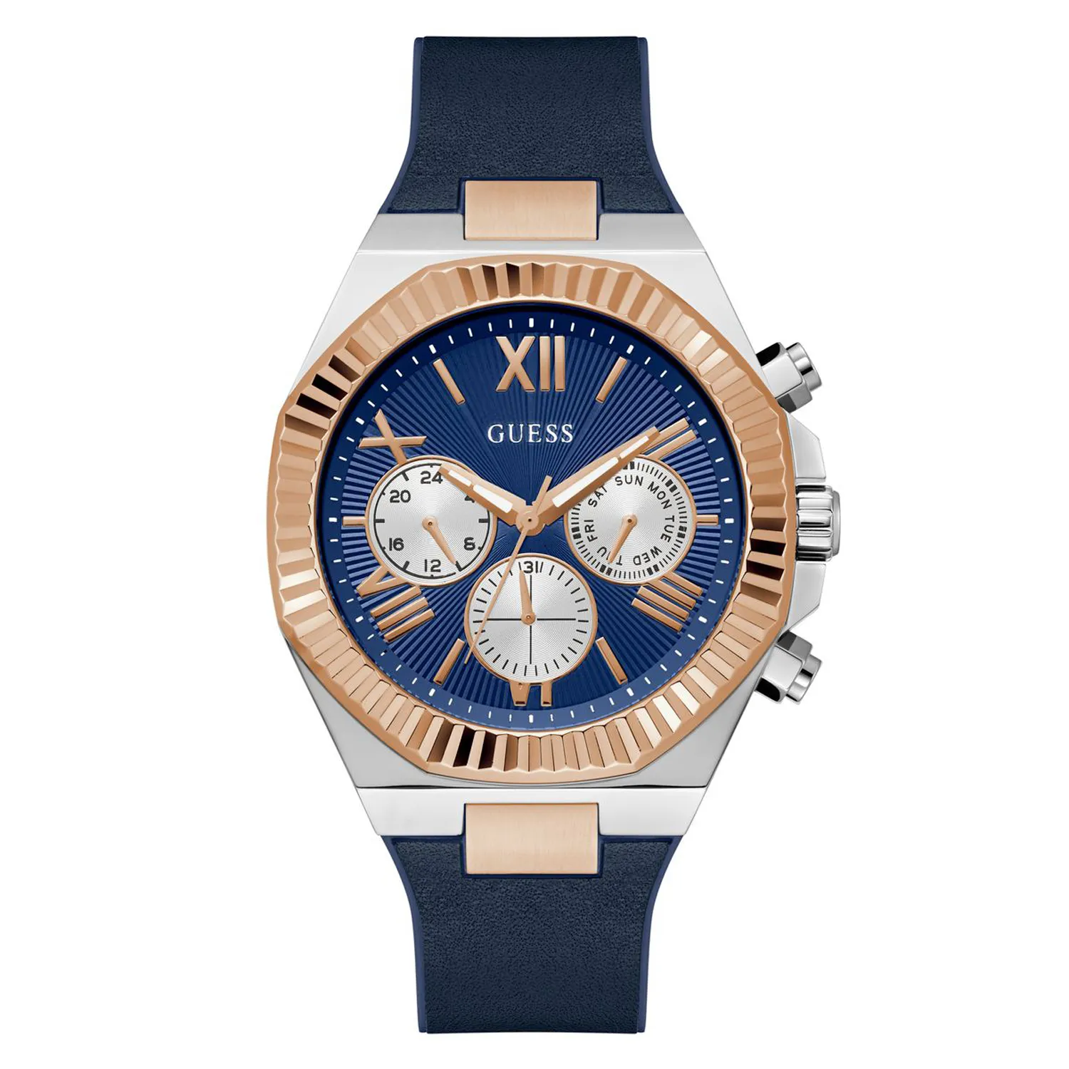 Reloj Guess Hombre Equity. Reloj Silicona Azul GW0791G2