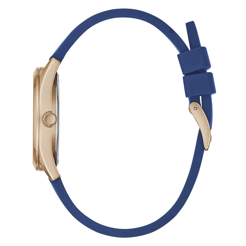 Reloj Guess Mujer Clear Cut. Reloj Silicona Azul GW0284L1