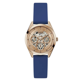 Reloj Guess Mujer Clear Cut. Reloj Silicona Azul GW0284L1